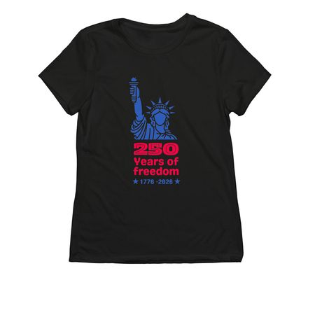 Timeless Freedom: 250 Years of Independence, a Deep Black Allmade Eco Triblend Women?s Tee