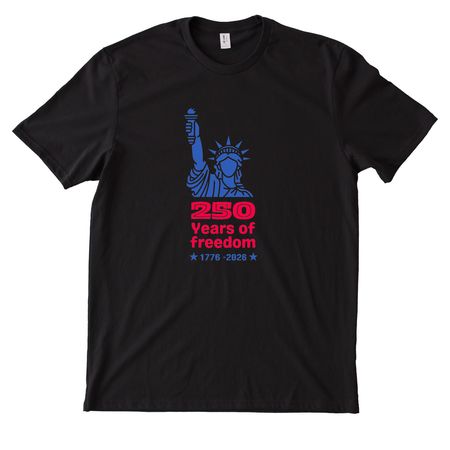 Timeless Freedom: 250 Years of Independence, a Deep Black Allmade Heavyweight Recycled Cotton Tee