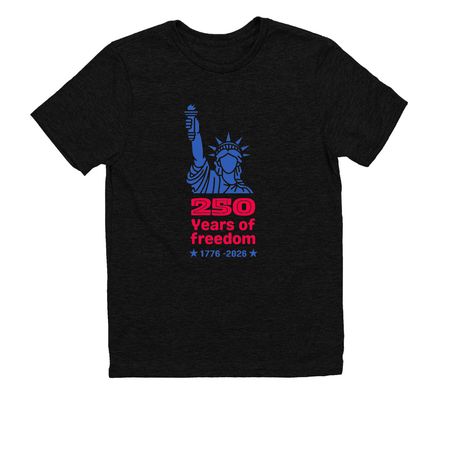 Timeless Freedom: 250 Years of Independence, a Deep Black Allmade Youth Eco Triblend Tee