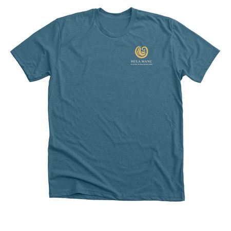 Hula Manu Uniform Top, a Heather Deep Teal Premium Unisex Tee