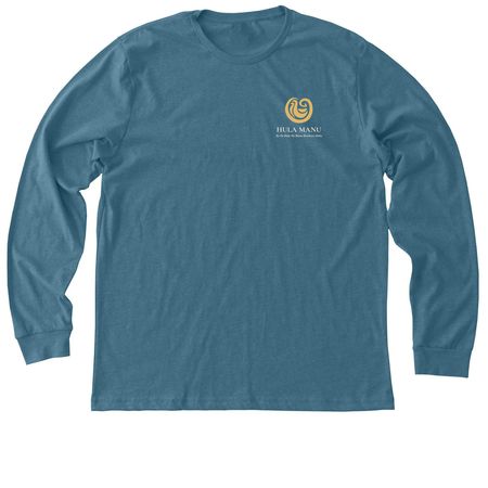 Hula Manu Uniform Top, a Heather Deep Teal Premium Long Sleeve Tee