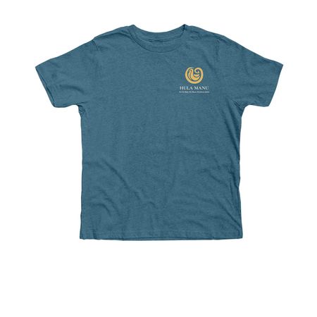 Hula Manu Uniform Top, a Heather Deep Teal Premium Youth Tee