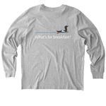 What's for breakfast?, a Heather Grey Stanley/Stella Unisex Creator 2.0 Long Sleeve Tee (back-view)