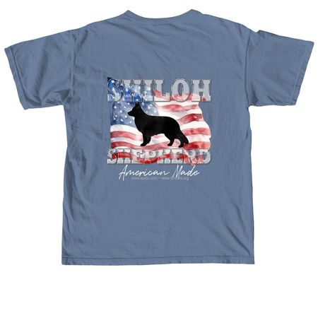 ISSDC American Made (backside), a Blue Jean Comfort Colors Unisex Tee