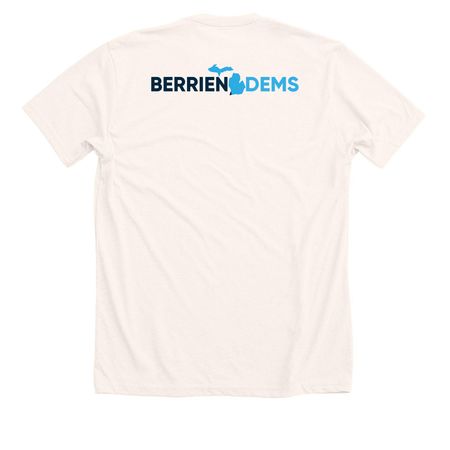 You Belong, Michigander, a Heather Natural Premium Unisex Tee (back-view)