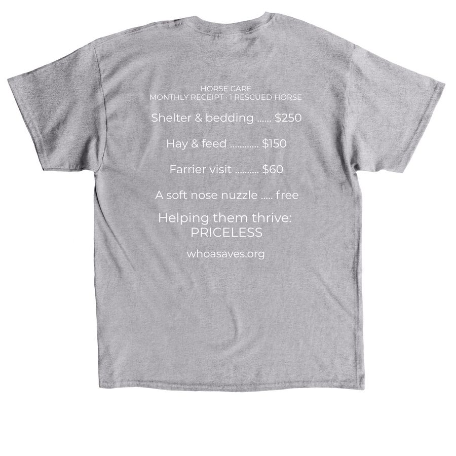 Raise the Barn ? WHOA Sanctuary Rebuild, a Sport Grey Classic Unisex Tee (back-view)