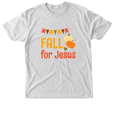 Fall for Jesus, a Heather White Triblend Unisex Tee