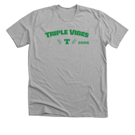 Triple Vibes, a Athletic Heather Premium Unisex Tee