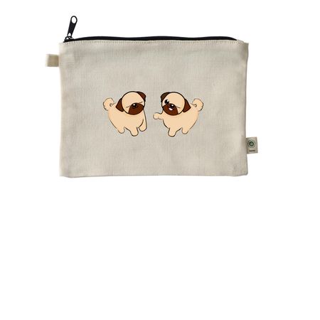 Mochi Pug Pouches, a Natural 9"x7" Hemp Blend Pouch