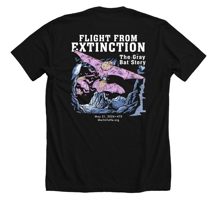 Flight From Extinction: The Gray Bat Story, a Solid Black Blend Premium Unisex Tee