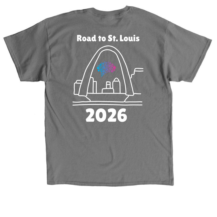 Road to St. Louis&nbsp;, a Charcoal Classic Unisex Tee (back-view)