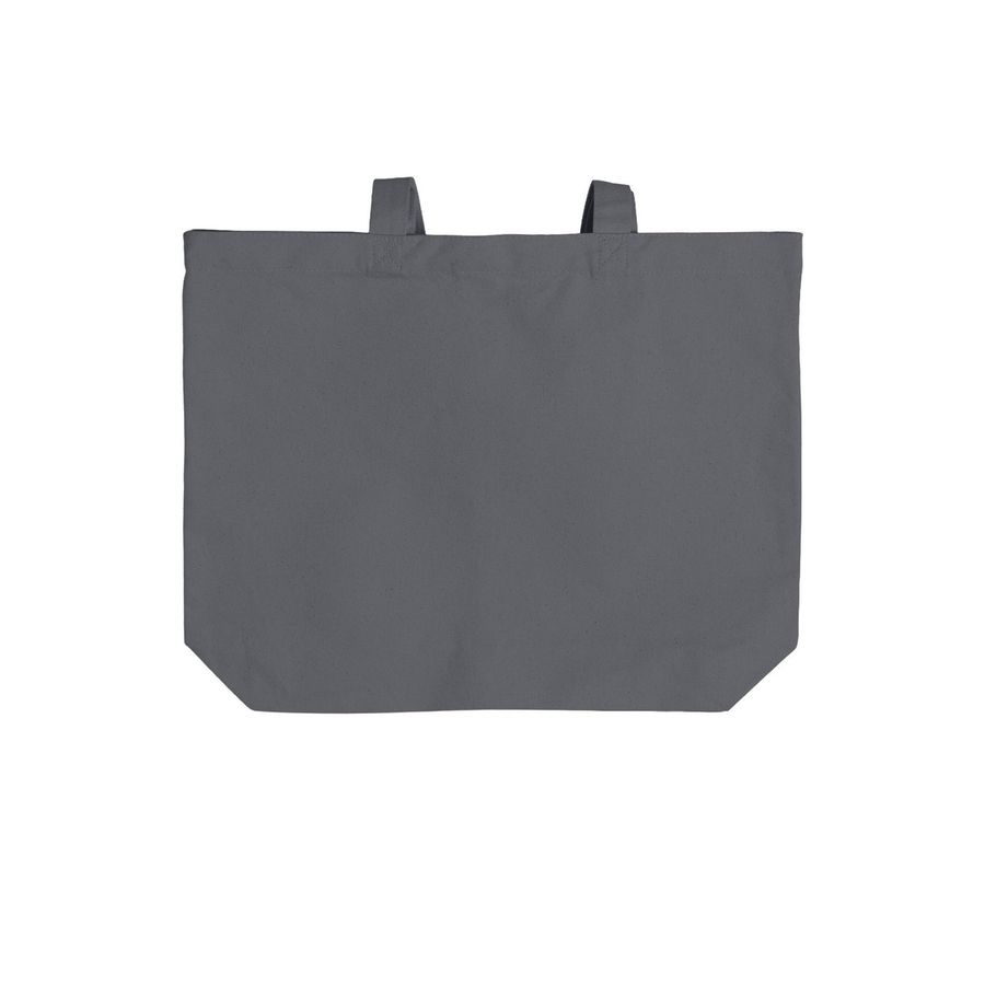 Children Are Resilient Tote, a Storm Grey Cotton Canvas Tote Bag (back-view)