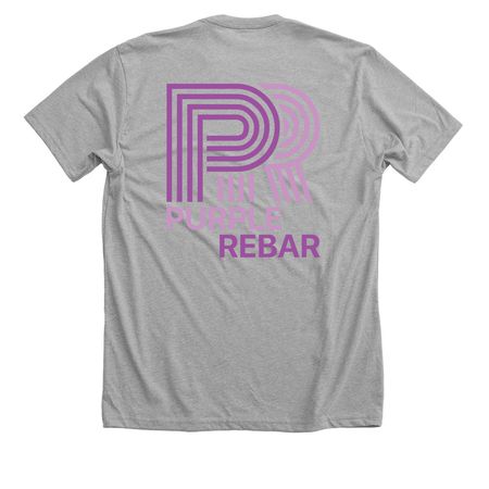 Purple Bear!, a Athletic Heather Premium Unisex Tee (back-view)