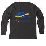 40th Anniversary Campaign, a Dark Grey Heather Premium Long Sleeve Tee (back-view)