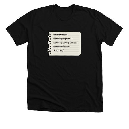 Racism??, a Solid Black Blend Premium Unisex Tee