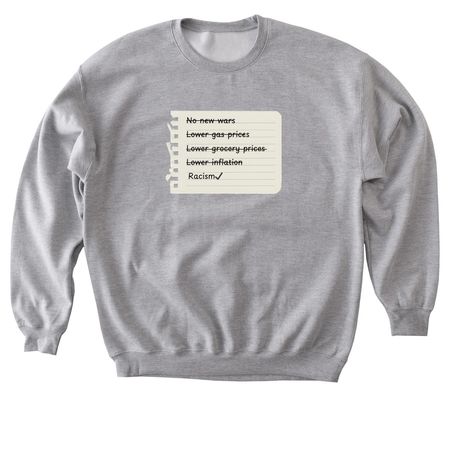 Racism??, a Sport Grey Softstyle Crewneck Sweatshirt