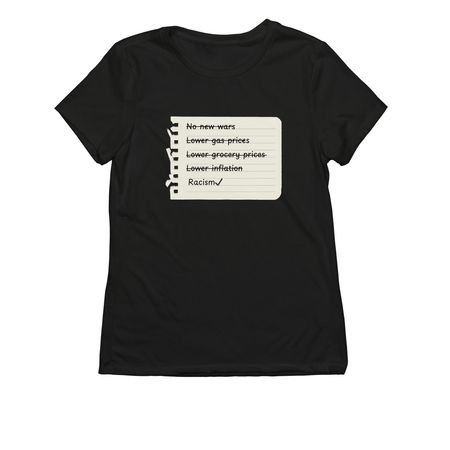 Racism??, a Deep Black Allmade Eco Triblend Women?s Tee