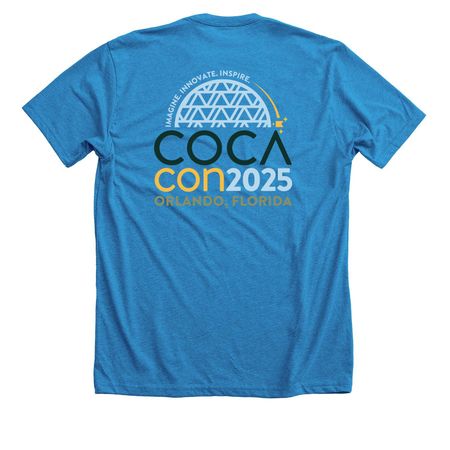 COCAcon 2025 Apparel, a Neon Blue Premium Unisex Tee