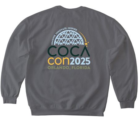 COCAcon 2025 Apparel, a Charcoal Softstyle Crewneck Sweatshirt