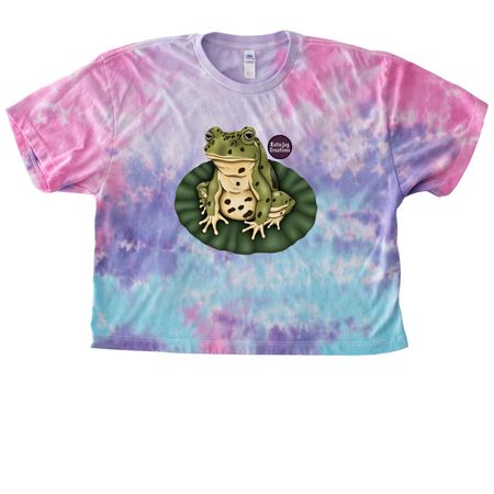Frogbert&nbsp;, a Cotton Candy Women's Tie Dye Cropped Tee