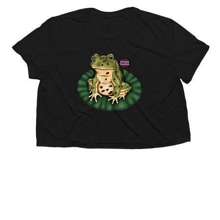 Frogbert&nbsp;, a Black Women?s Flowy Cropped Tee