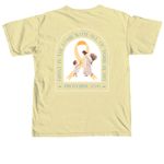 Hope Blooms for Annalyn-YellowChildhoodCancer, a Butter Comfort Colors Unisex Tee (back-view)
