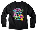 Confidence V2, a Black Unisex Heavyweight Long Sleeve Tee (back-view)