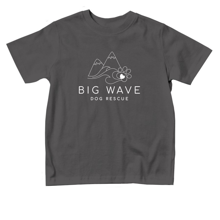 Big Wave Dog Rescue- Toddler Line&nbsp;, a Charcoal Toddler Tee