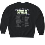 30 Year Anniversary, a Black Softstyle Crewneck Sweatshirt (back-view)