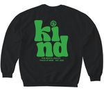 The Peace of Mind Tee & Crew, a Black Softstyle Crewneck Sweatshirt (back-view)