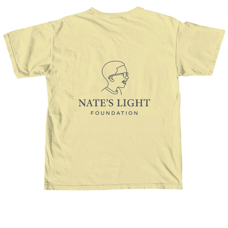 Carry the Light for Nate?s Light Foundation, a Butter Comfort Colors Unisex Tee (back-view)