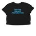 Joyful Tee, a Black Women?s Flowy Cropped Tee (back-view)
