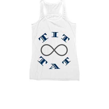 Tit 4 Tat(e), a White Women's Racerback