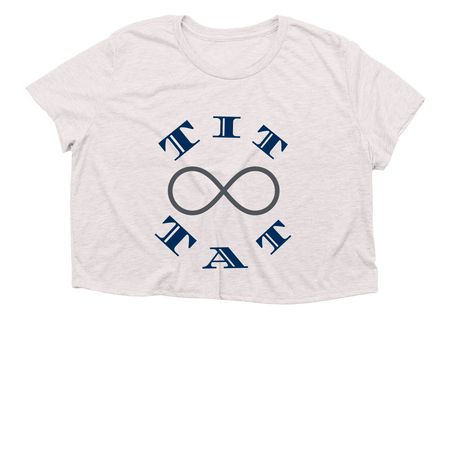 Tit 4 Tat(e), a Heather Dust Women?s Flowy Cropped Tee