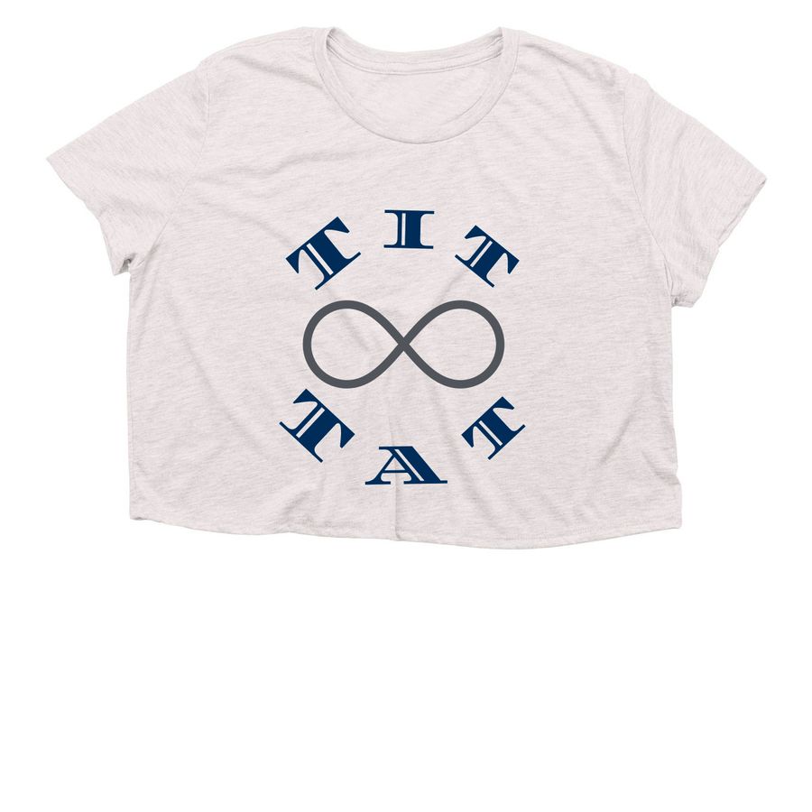 Tit 4 Tat(e), a Heather Dust Women?s Flowy Cropped Tee
