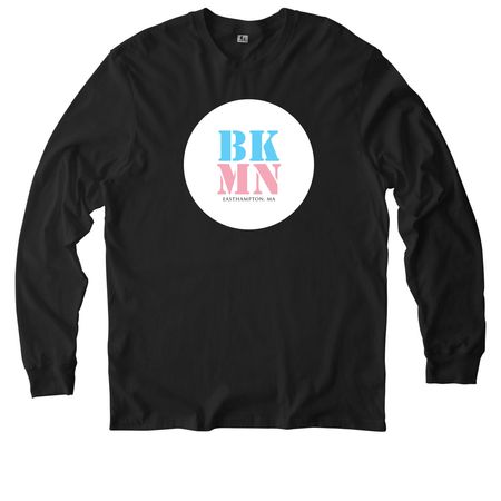 BKMN: Trans Rights Are Human Rights, a Deep Black Allmade Organic Cotton Long Sleeve Tee