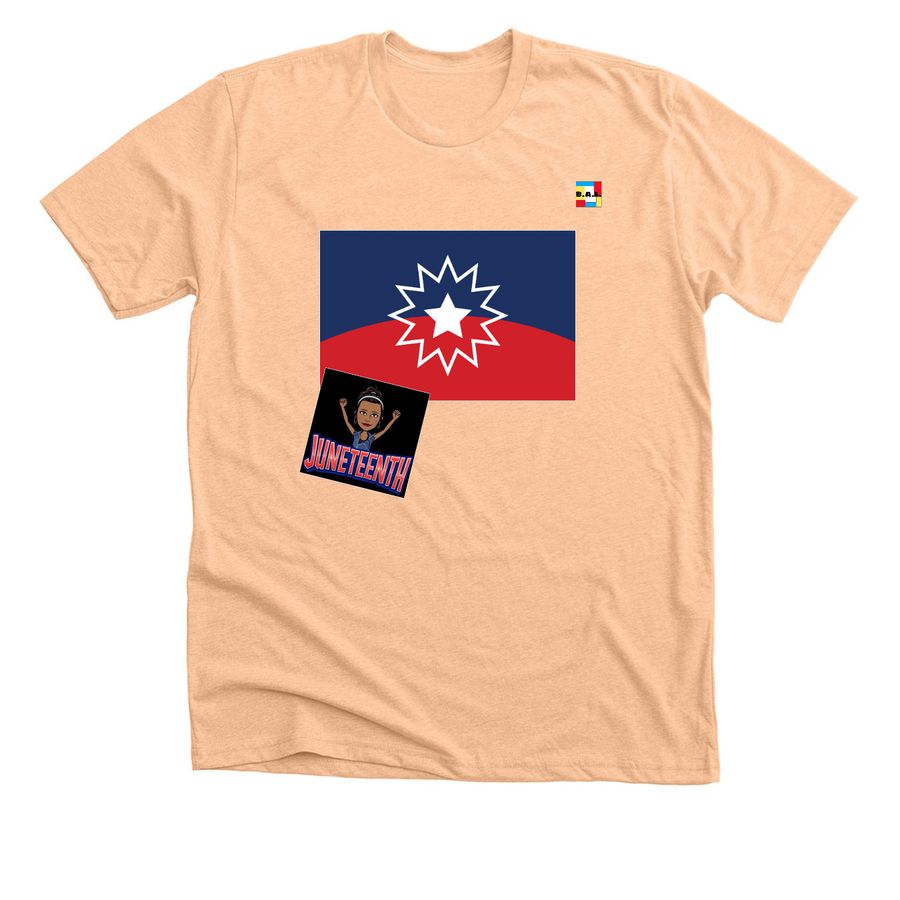 Balkoia Arts Limited -&nbsp;Juneteenth, a Heather Peach Premium Unisex Tee
