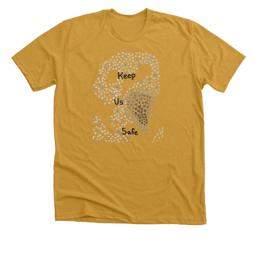 Bird Safe Schools, a Heather Mustard Premium Unisex Tee