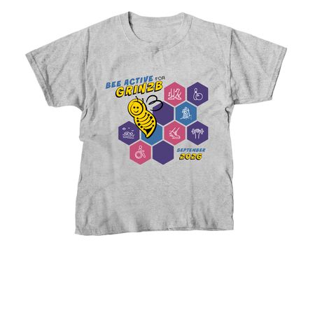 7th Annual Bee Active for GRIN2B, a Sport Grey Youth Unisex Tee