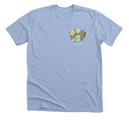 Lord Willing, a Heather Baby Blue Premium Unisex Tee
