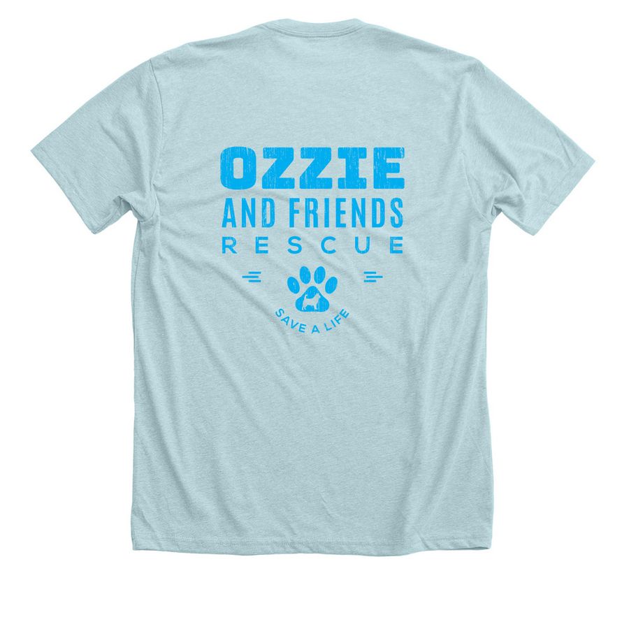 Dog Lovers Have the Best Style, a Heather Ice Blue Premium Unisex Tee (back-view)