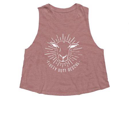 Radiant Goldie, a Heather Mauve Women's Cropped Racerback Tank