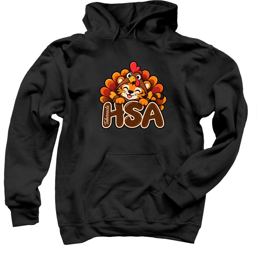 Thanksgiving, a Black Pullover Hoodie