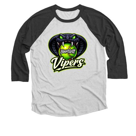 ViperWear Spring '26, a Black and Heather White 3/4 Sleeve Baseball Tee
