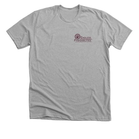Treat Dealer - Purple Text, a Athletic Heather Premium Unisex Tee