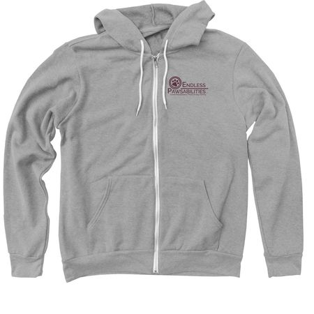 Treat Dealer - Purple Text, a Athletic Heather Zip Up Hoodie