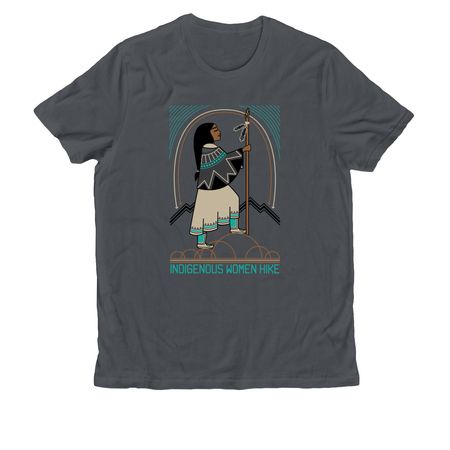 Indigenous Women Hike, a Terrain Grey Allmade Organic Cotton Unisex Tee
