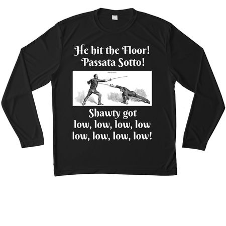 Passata Sotto Activewear Shirt, a Black Unisex Performance Long Sleeve Tee