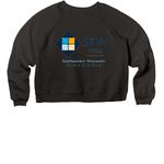 SEW MQG Merch, a Black Women's Premium Cropped Raglan Sweatshirt (back-view)