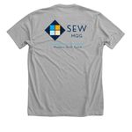 SEW MQG Merch, a Athletic Heather Premium Unisex Tee (back-view)